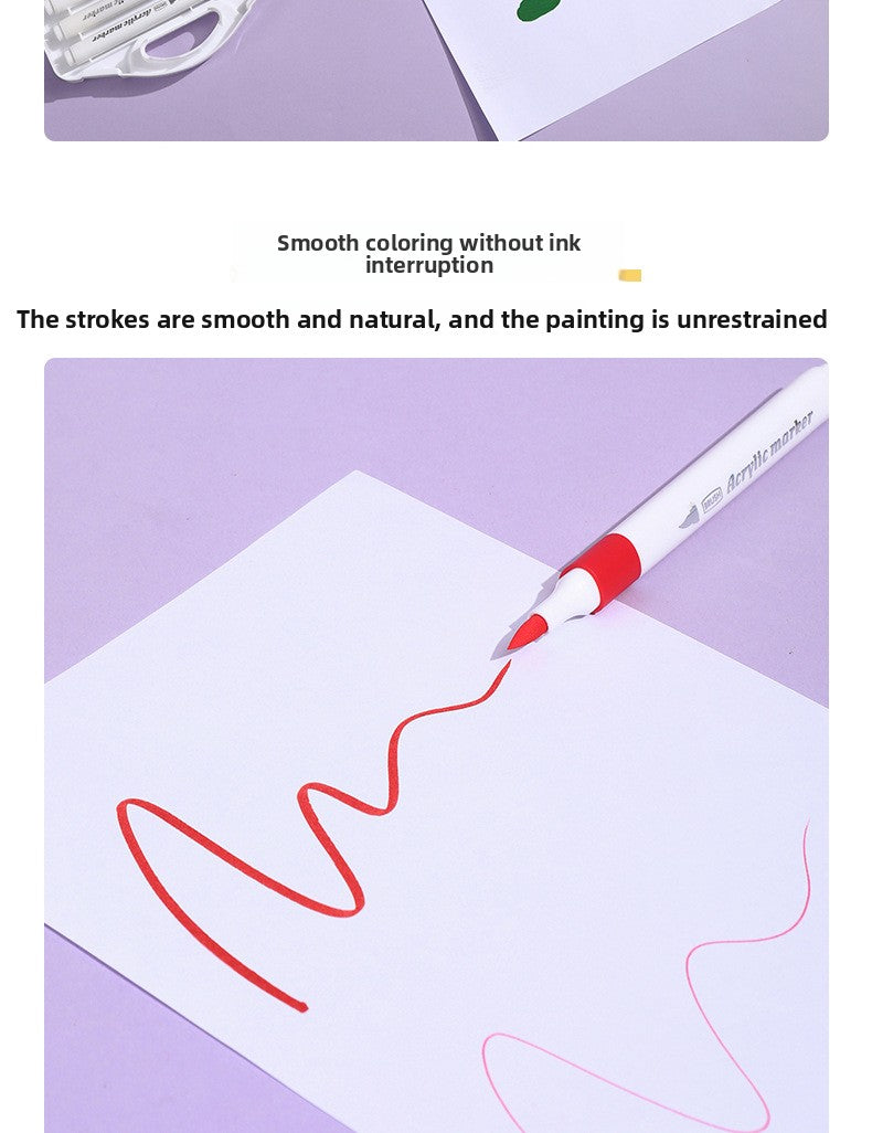 12 Pieces Plastic Marker Pens Set For Drawing And Writing