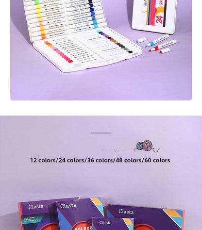 12 Pieces Plastic Marker Pens Set For Drawing And Writing