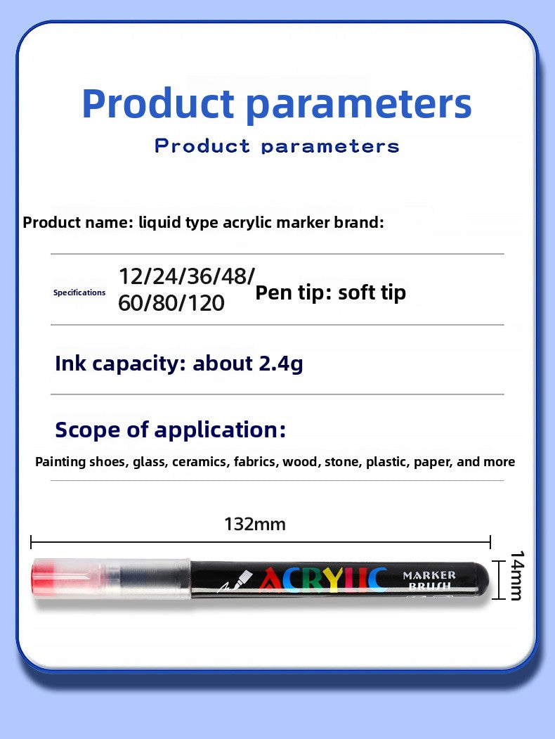 Plastic Watercolor Pen For Artistic Painting And Creative Drawing