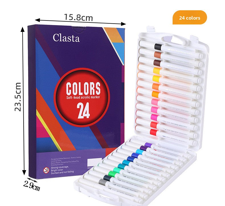 12 Pieces Plastic Marker Pens Set For Drawing And Writing