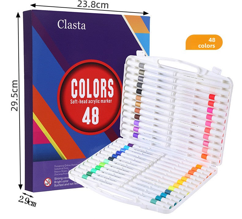12 Pieces Plastic Marker Pens Set For Drawing And Writing