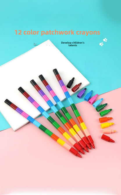Graffiti Crayon In Plastic Material, 1 Piece For Creative Drawing And Coloring