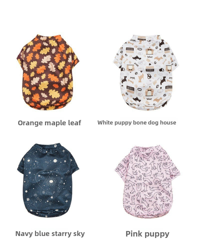 Maple Leaf Pet Clothing For Dogs Made Of Durable Polyester Material