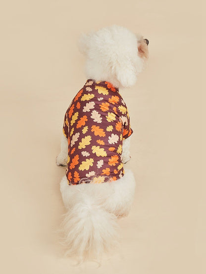 Maple Leaf Pet Clothing For Dogs Made Of Durable Polyester Material