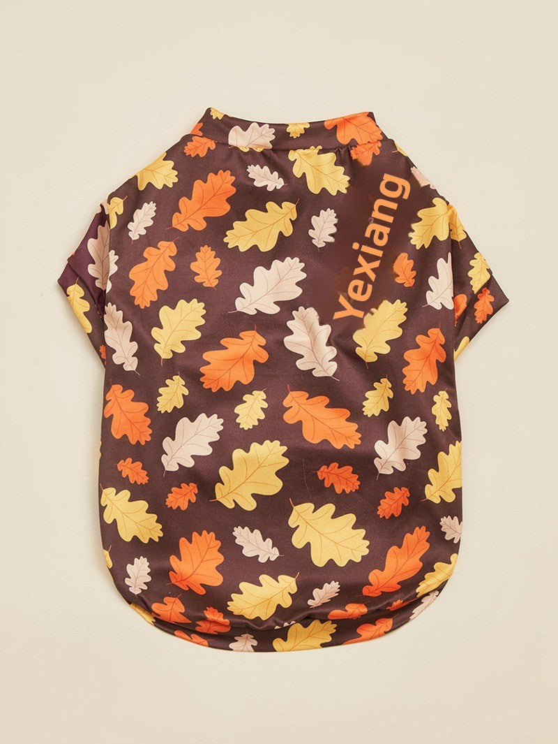 Maple Leaf Pet Clothing For Dogs Made Of Durable Polyester Material
