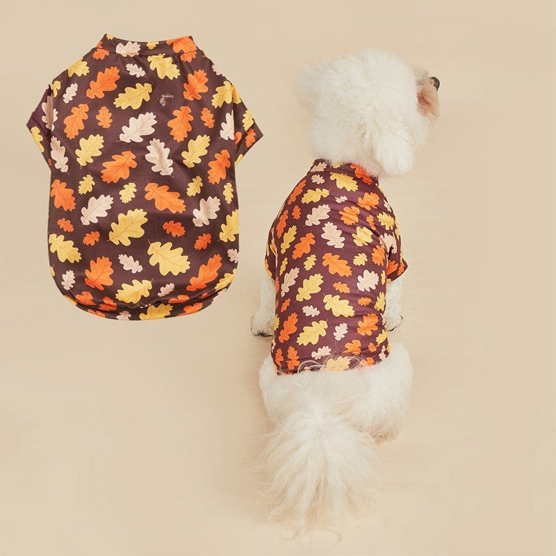 Maple Leaf Pet Clothing For Dogs Made Of Durable Polyester Material