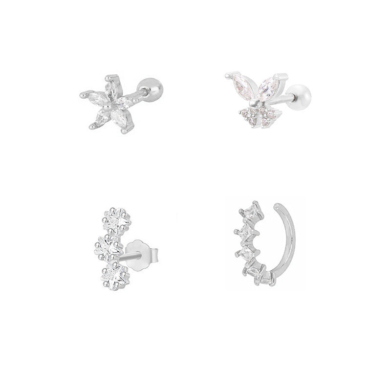 Butterfly Stud Earrings For Women In Copper, Elegant And Lightweight Design