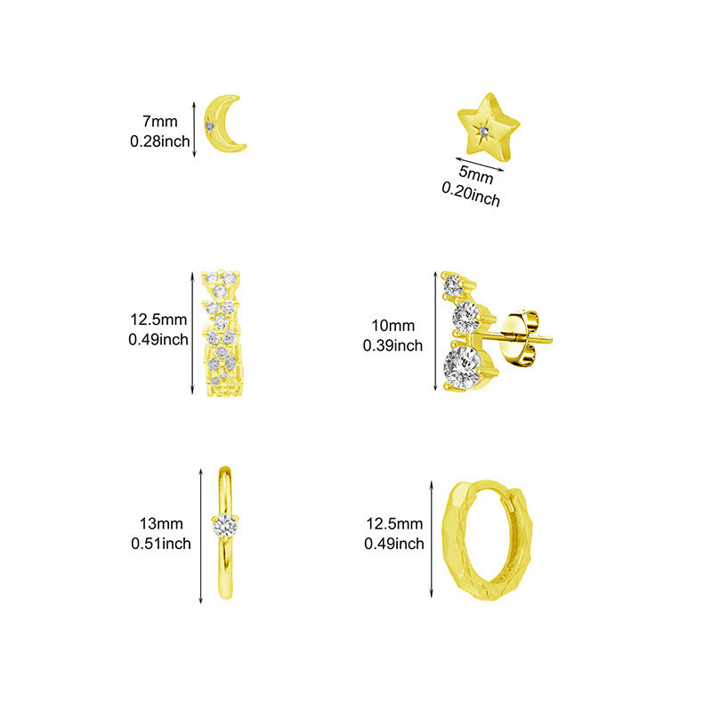 For Earrings Made Of Copper, 6 Pieces Set