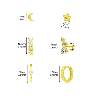 For Earrings Made Of Copper, 6 Pieces Set