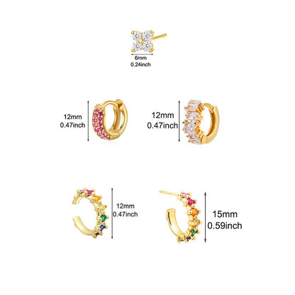 For Earrings Made Of Copper, 5 Pieces In Golden Color