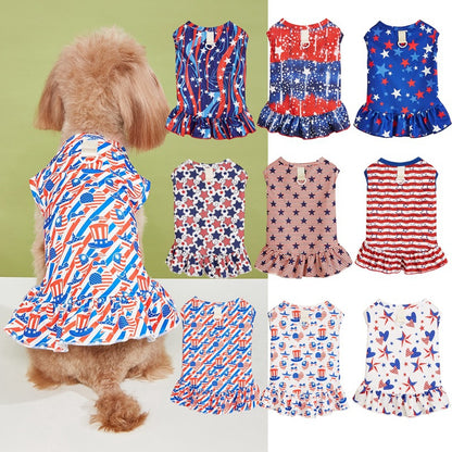 American Flag Pet Clothing For Independence Day, Made Of Durable Polyester, Perfect For Dogs