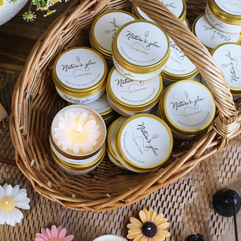 Handmade Wax Scented Candle For Home Decor, Crafted With Natural Wax For A Soothing Aroma
