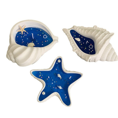 Marine Style Scented Candle With Conch Pattern Made Of Wax For Home Decor