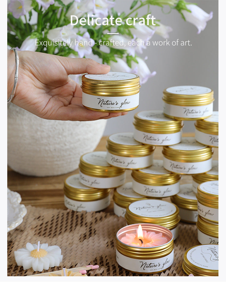 Handmade Wax Scented Candle For Home Decor, Crafted With Natural Wax For A Soothing Aroma