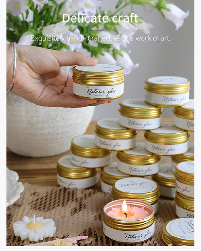Handmade Wax Scented Candle For Home Decor, Crafted With Natural Wax For A Soothing Aroma