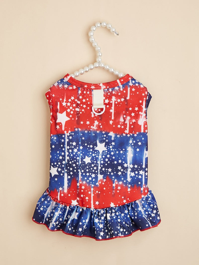 American Flag Pet Clothing For Independence Day, Made Of Durable Polyester, Perfect For Dogs