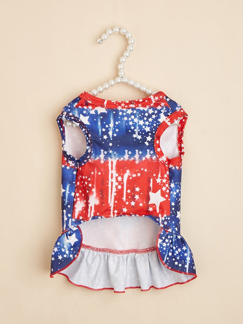 American Flag Pet Clothing For Independence Day, Made Of Durable Polyester, Perfect For Dogs