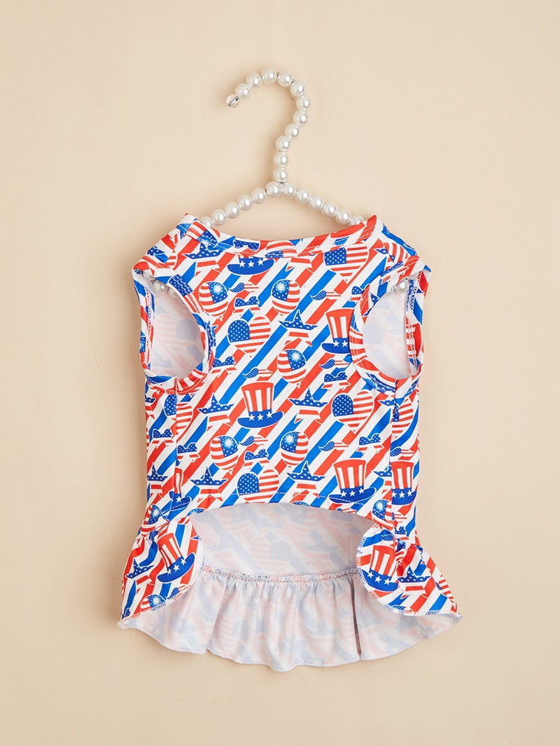American Flag Pet Clothing For Independence Day, Made Of Durable Polyester, Perfect For Dogs