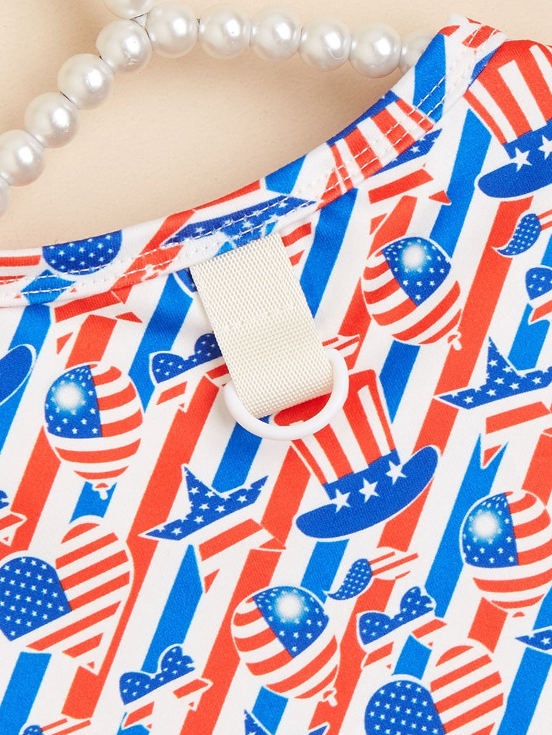 American Flag Pet Clothing For Independence Day, Made Of Durable Polyester, Perfect For Dogs