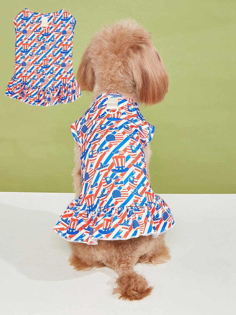 American Flag Pet Clothing For Independence Day, Made Of Durable Polyester, Perfect For Dogs