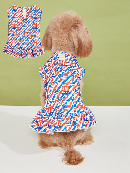 American Flag Pet Clothing For Independence Day, Made Of Durable Polyester, Perfect For Dogs