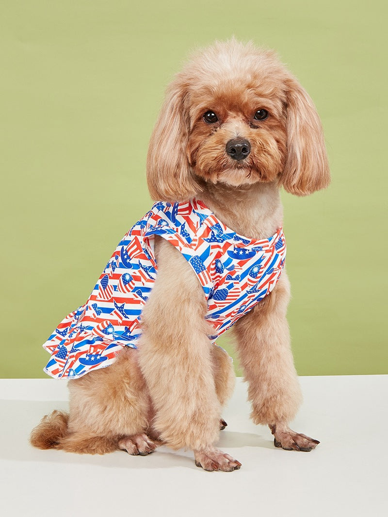 American Flag Pet Clothing For Independence Day, Made Of Durable Polyester, Perfect For Dogs