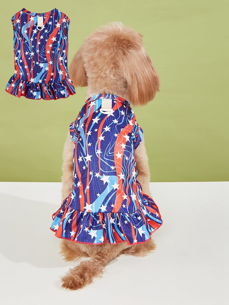 American Flag Pet Clothing For Independence Day, Made Of Durable Polyester, Perfect For Dogs