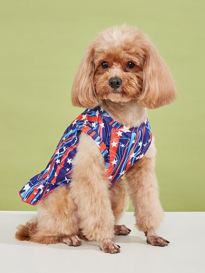 American Flag Pet Clothing For Independence Day, Made Of Durable Polyester, Perfect For Dogs
