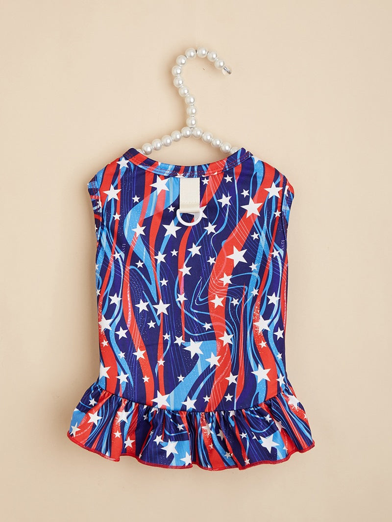 American Flag Pet Clothing For Independence Day, Made Of Durable Polyester, Perfect For Dogs
