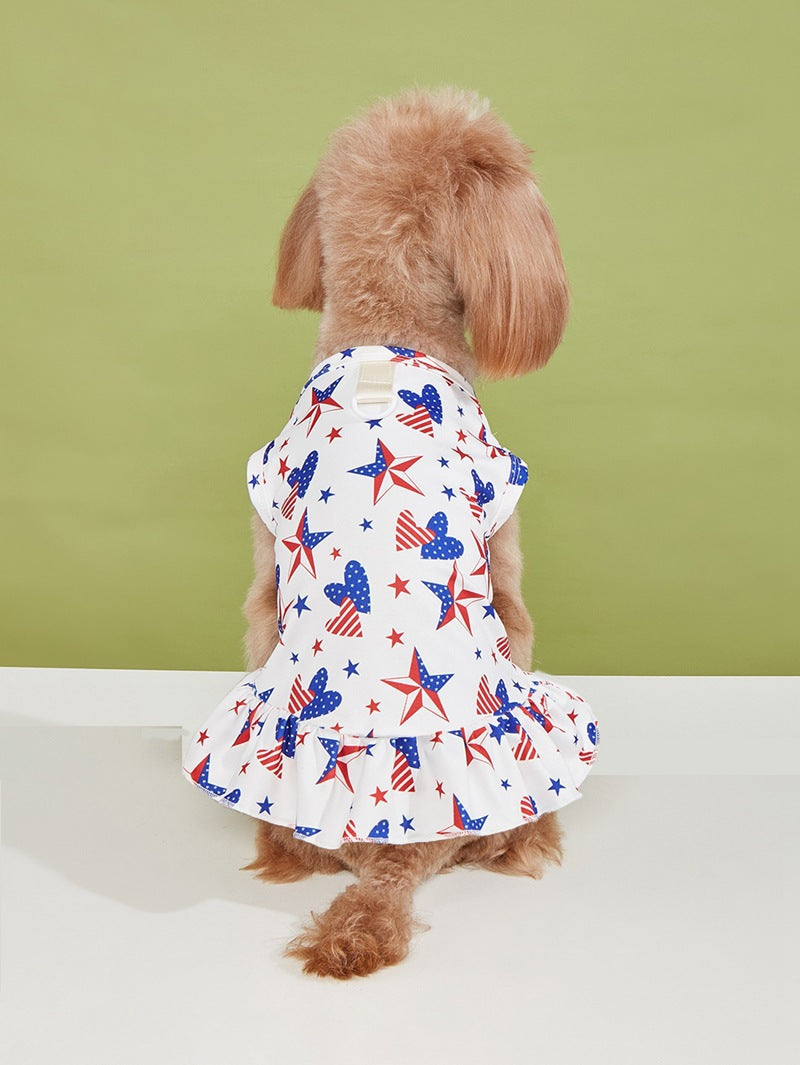 American Flag Pet Clothing For Independence Day, Made Of Durable Polyester, Perfect For Dogs