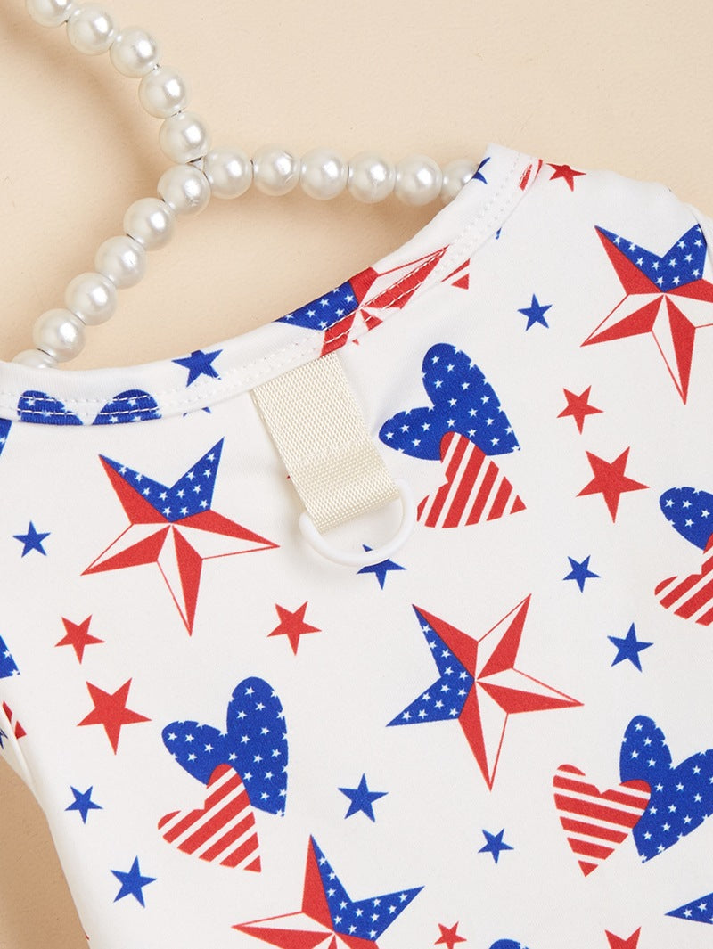 American Flag Pet Clothing For Independence Day, Made Of Durable Polyester, Perfect For Dogs