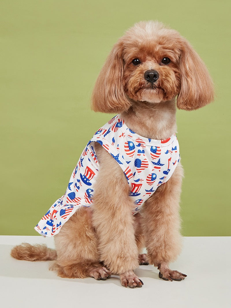 American Flag Pet Clothing For Independence Day, Made Of Durable Polyester, Perfect For Dogs