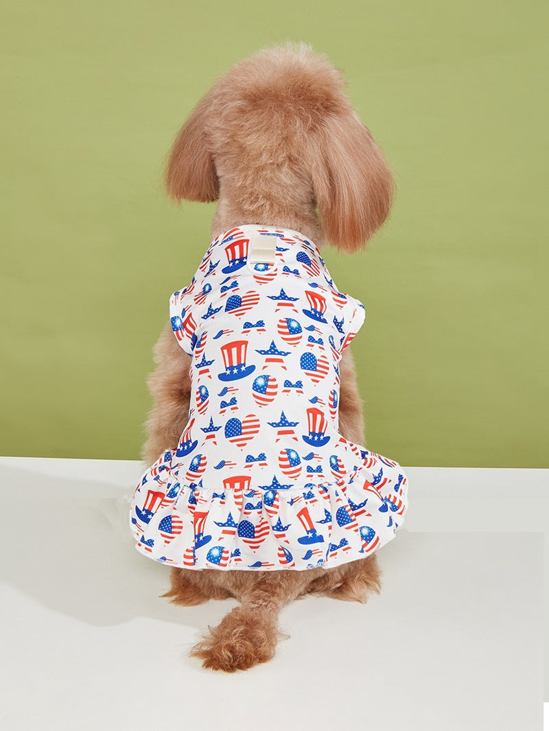 American Flag Pet Clothing For Independence Day, Made Of Durable Polyester, Perfect For Dogs