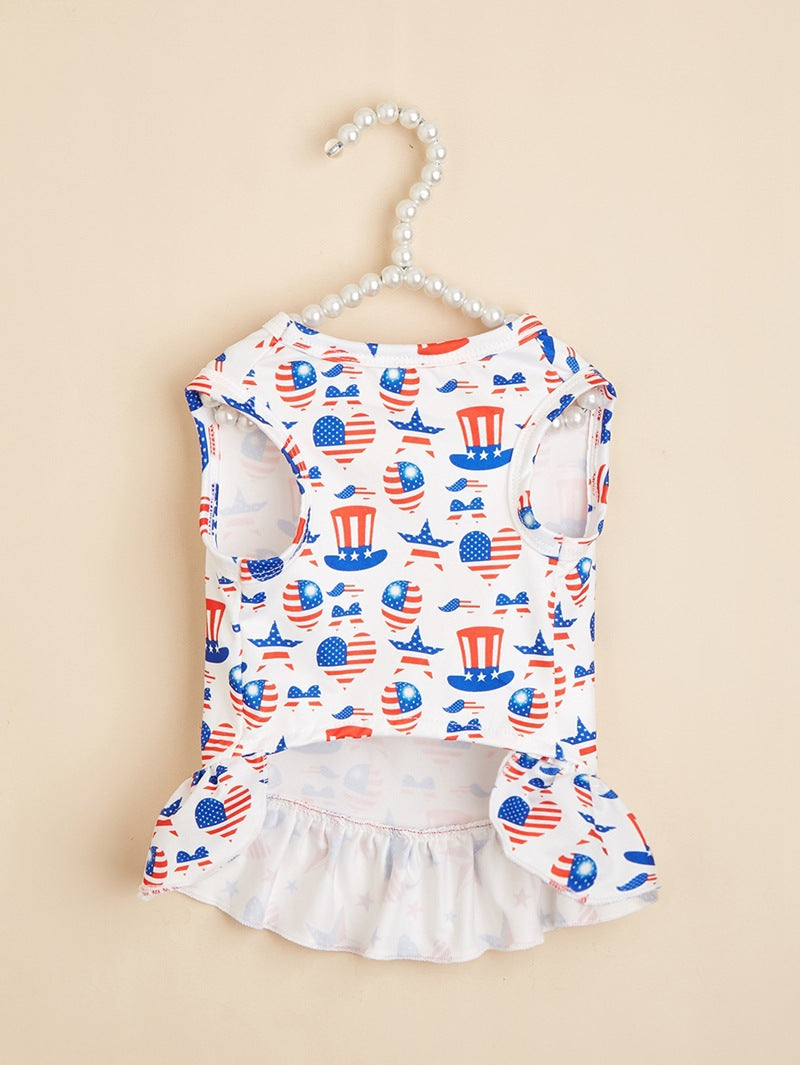 American Flag Pet Clothing For Independence Day, Made Of Durable Polyester, Perfect For Dogs