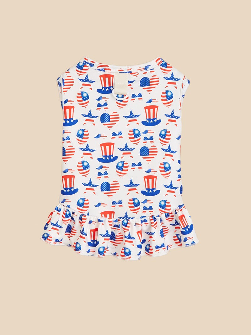 American Flag Pet Clothing For Independence Day, Made Of Durable Polyester, Perfect For Dogs