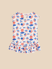 Pattern 5 White Hat Balloon Tank Dress