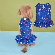 Pattern 6 Blue All Over Printed Star Tank Dress