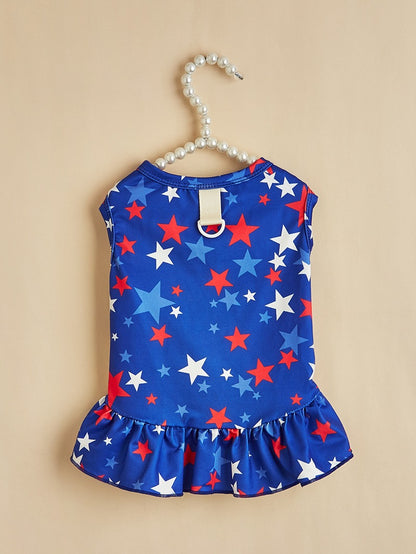 American Flag Pet Clothing For Independence Day, Made Of Durable Polyester, Perfect For Dogs