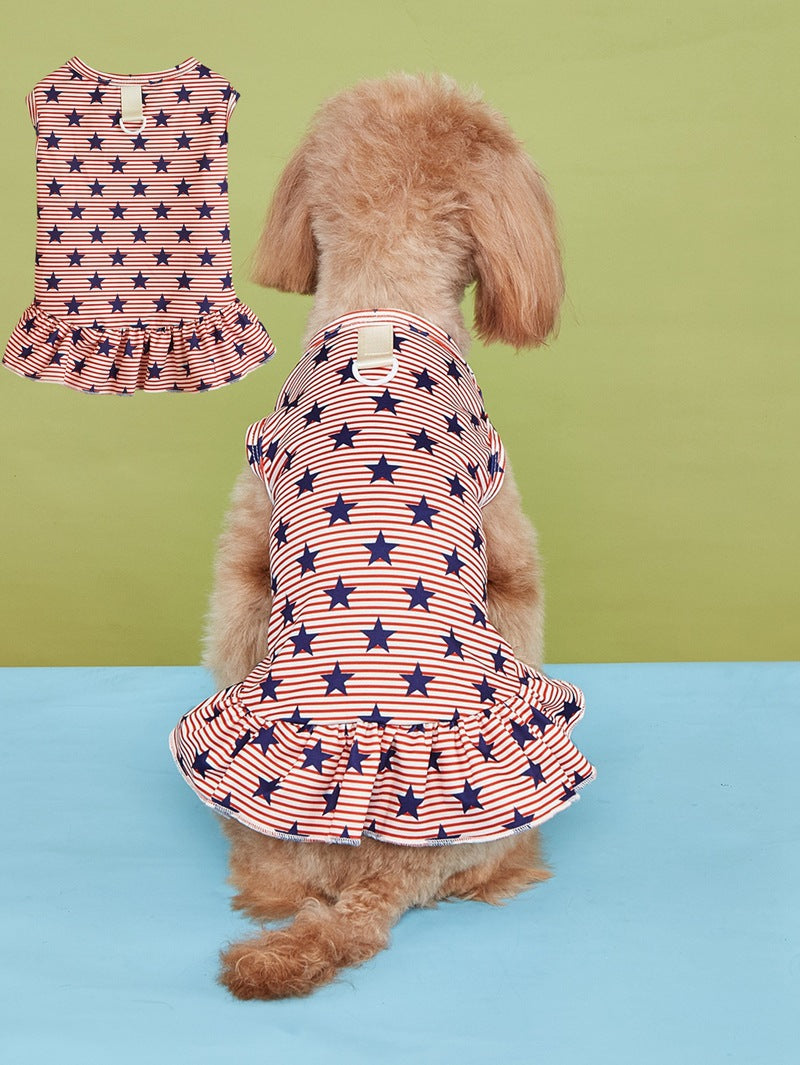 American Flag Pet Clothing For Independence Day, Made Of Durable Polyester, Perfect For Dogs