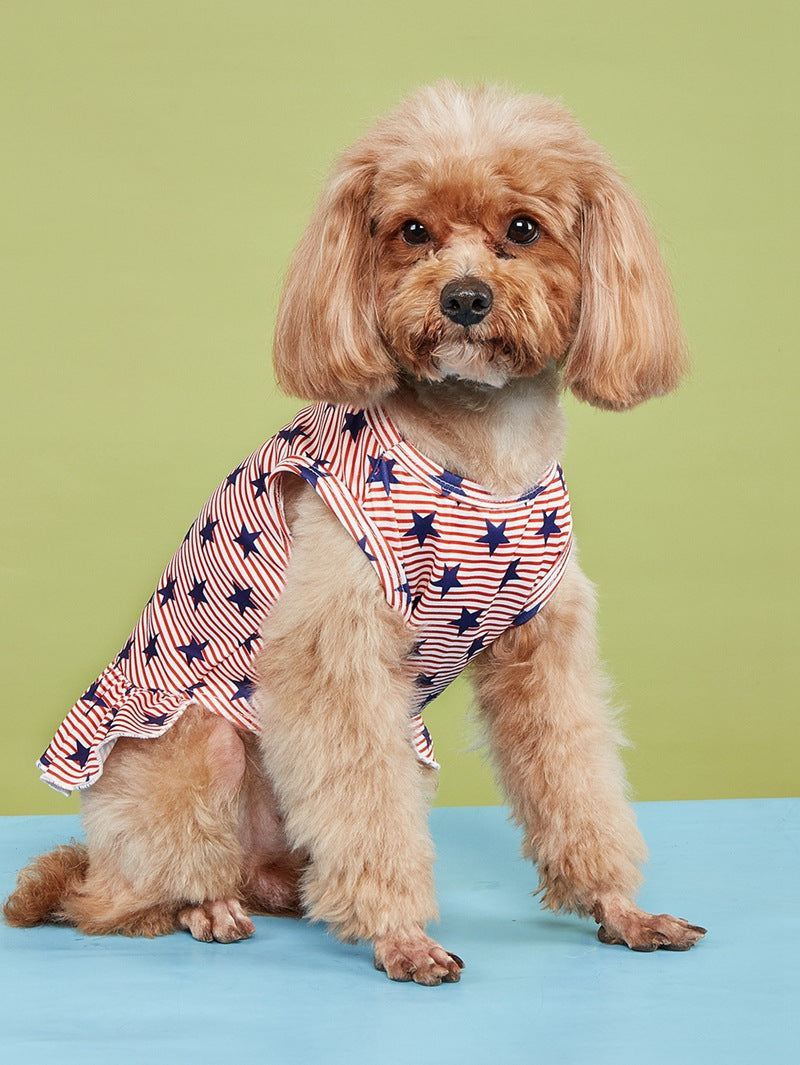 American Flag Pet Clothing For Independence Day, Made Of Durable Polyester, Perfect For Dogs