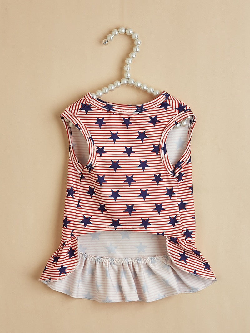 American Flag Pet Clothing For Independence Day, Made Of Durable Polyester, Perfect For Dogs