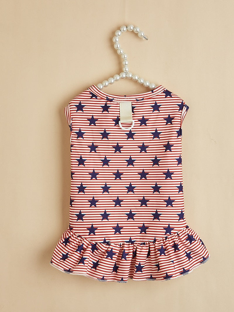 American Flag Pet Clothing For Independence Day, Made Of Durable Polyester, Perfect For Dogs