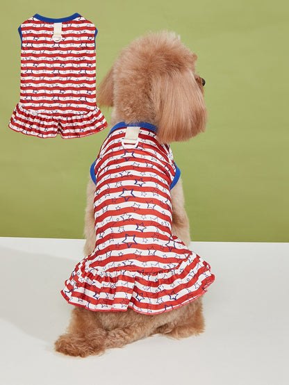 American Flag Pet Clothing For Independence Day, Made Of Durable Polyester, Perfect For Dogs