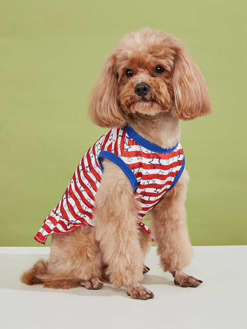 American Flag Pet Clothing For Independence Day, Made Of Durable Polyester, Perfect For Dogs