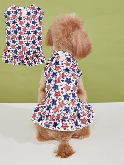 American Flag Pet Clothing For Independence Day, Made Of Durable Polyester, Perfect For Dogs