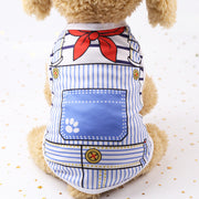 Vest-Red Scarf Blue Strap