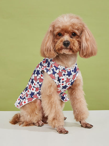 American Flag Pet Clothing For Independence Day, Made Of Durable Polyester, Perfect For Dogs