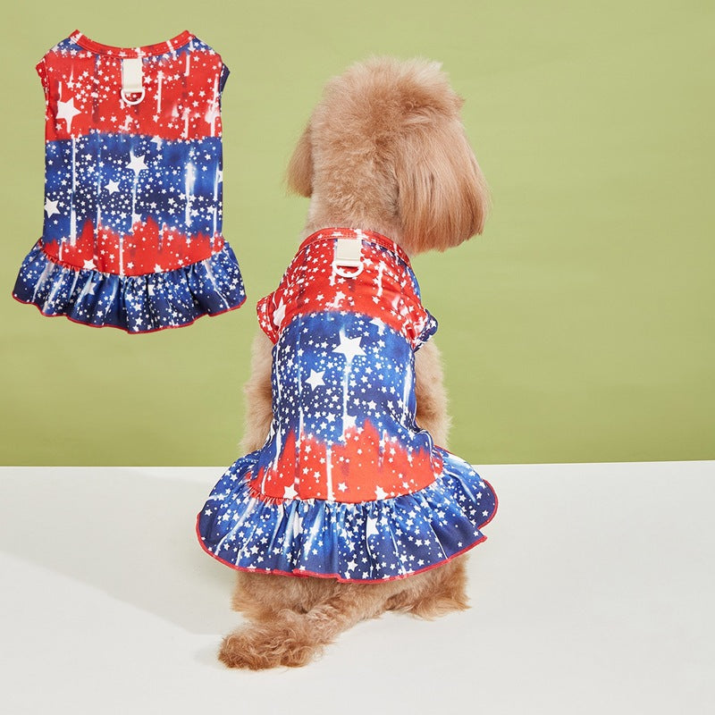 American Flag Pet Clothing For Independence Day, Made Of Durable Polyester, Perfect For Dogs