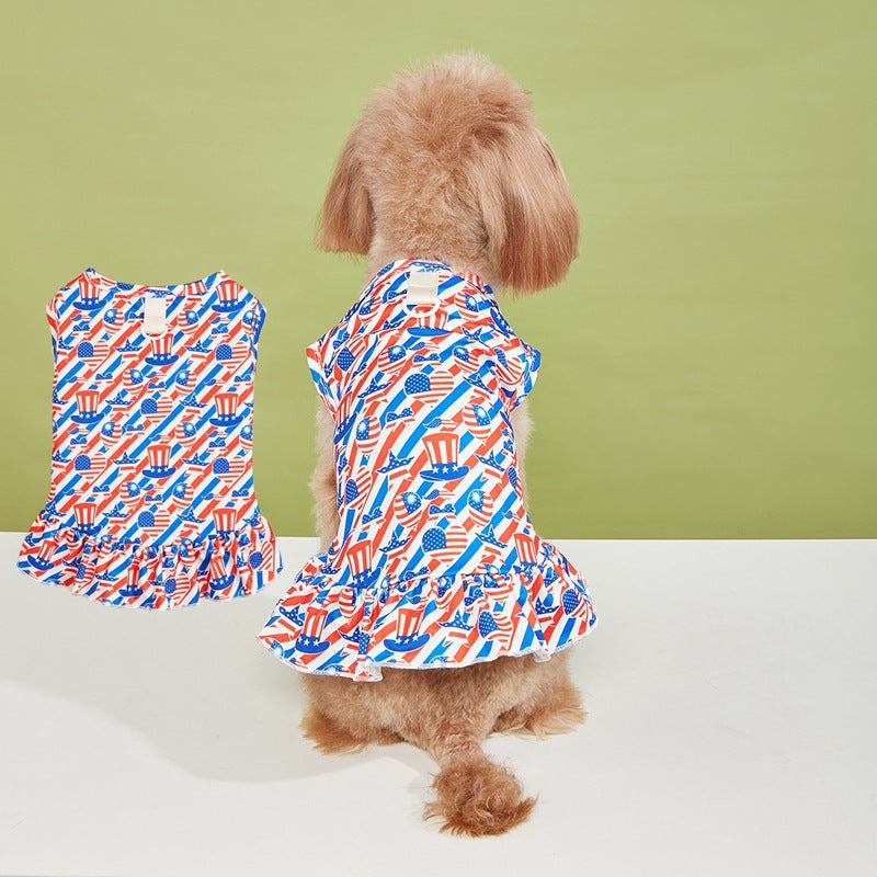 American Flag Pet Clothing For Independence Day, Made Of Durable Polyester, Perfect For Dogs