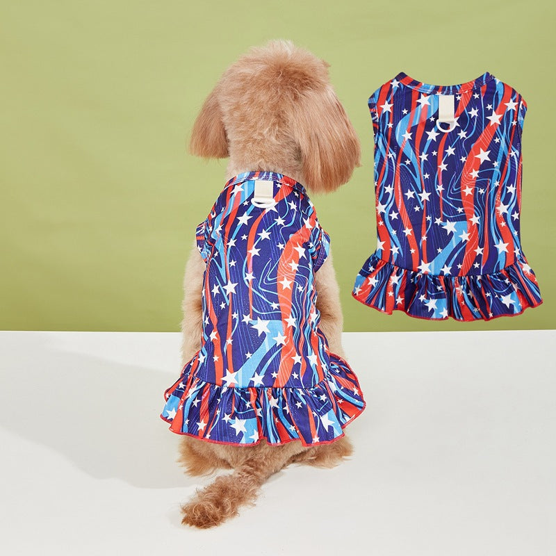 American Flag Pet Clothing For Independence Day, Made Of Durable Polyester, Perfect For Dogs